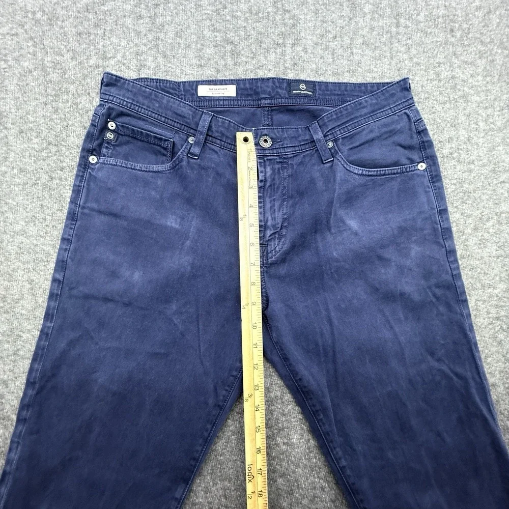 AG Adriano Goldschmied Pants The Graduate Men 33 x 32 Blue Sueded Tailored‎ Leg